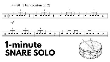 Snare solo in cut-time | INTERACTIVE Sight Reading Exercise