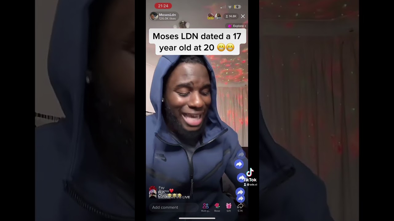 Moses LDN dated a 17 year old at 20😬