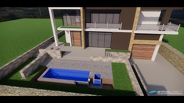 3D fly-through: Bespoke DURA POLYMER SKIMMER One-Piece Swimming Pool