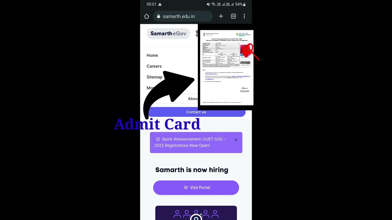 Cuet Admit Card 2022 | Cuet Exam Date