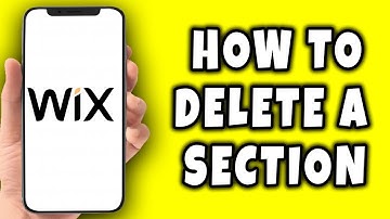 How To Delete a Section In Wix || Short Tutorial