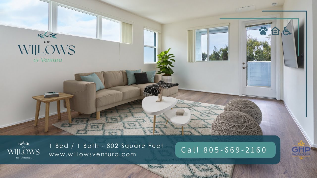 Willows at Ventura 1 bedroom / 1 bathroom 802 square feet