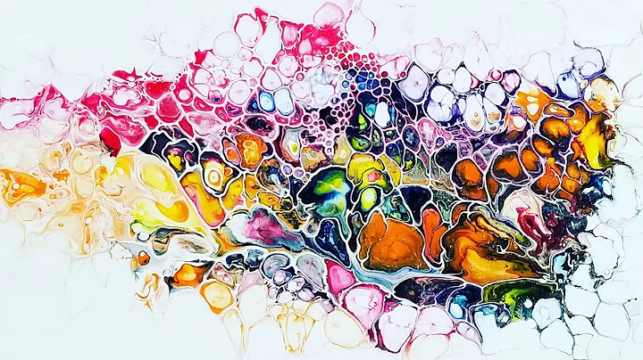 (475) Acrylic pouring swipe technique with negativ...