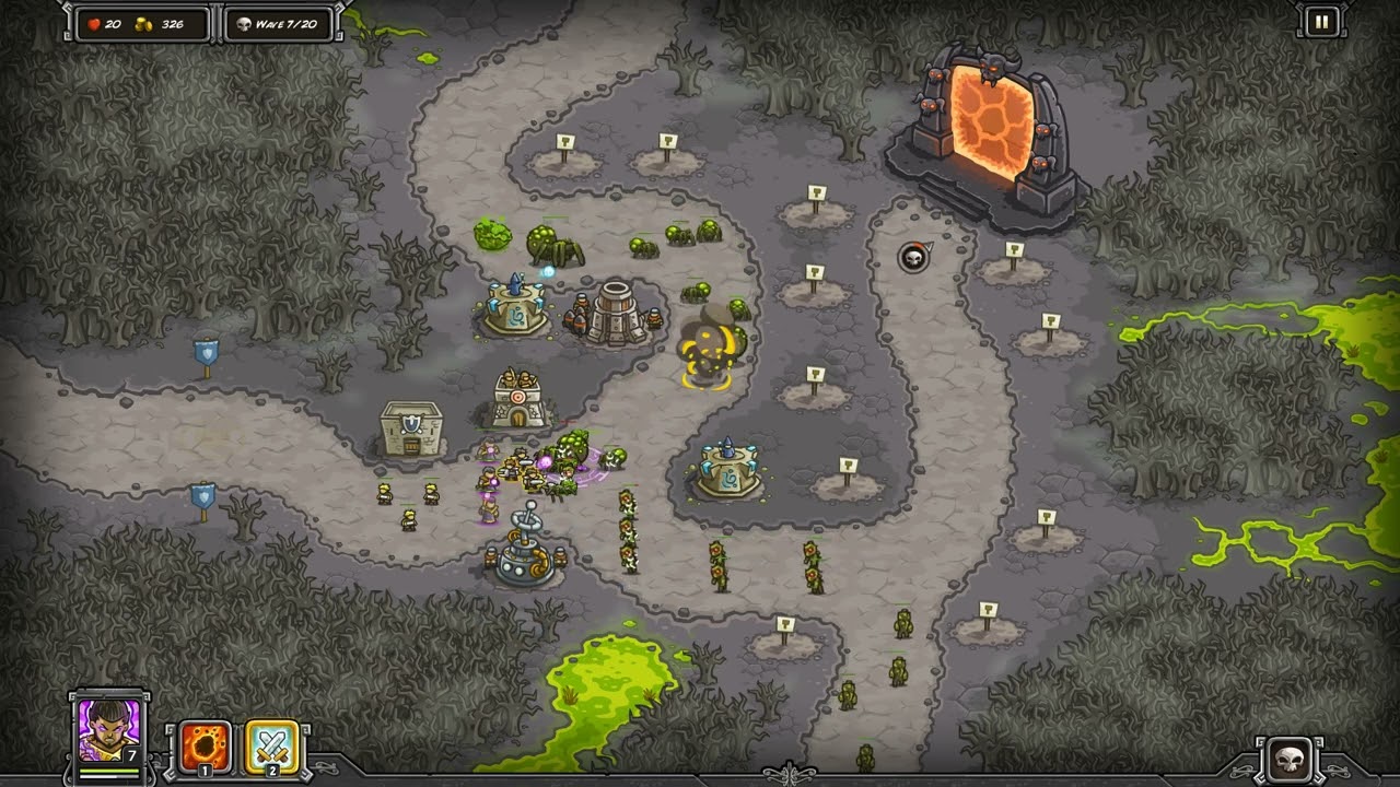Kingdom Rush - 23. Rotten Forest - Campaign - Veteran - 3 stars