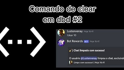 Comando de clear em dbd | #2
