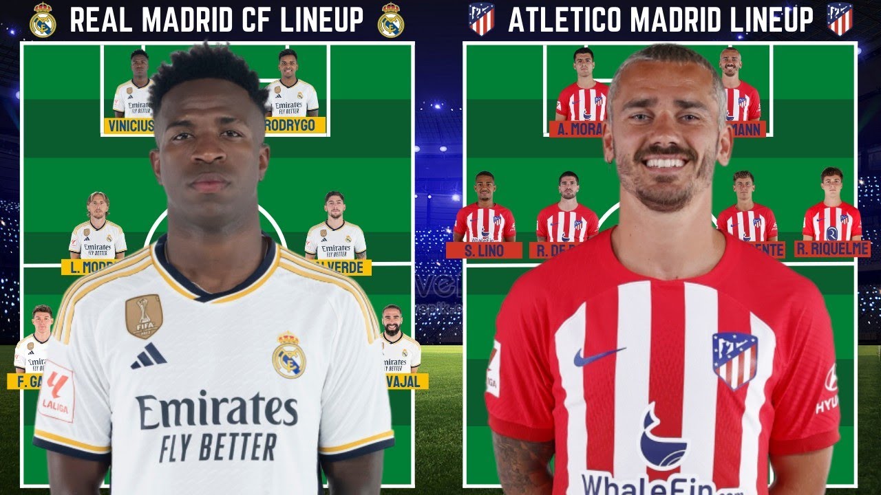 Real Madrid Vs Atletico Madrid Head To Head Predicted Lineup Spanish ...