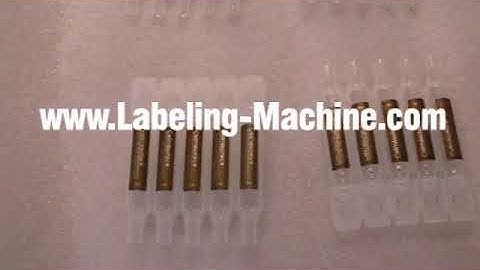 Semi automatic small soft tube tray flat surface labeling machine testing video