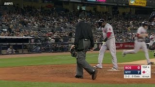 BOS@NYY: Hanley's sac fly puts Red Sox on the board