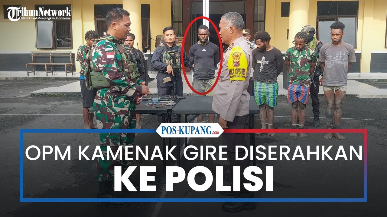 Satgas 715/MTL Serahkan OPM Kamenak Gire ke Polres Puncak Jaya