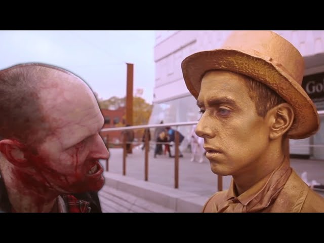 Living Statue Man Stuck In Zombie Outbreak class=