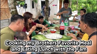 Download Lagu Cooking My Brother’s Favorite Meal \u0026 Eating Lunch with The Family | simple life in province MP3