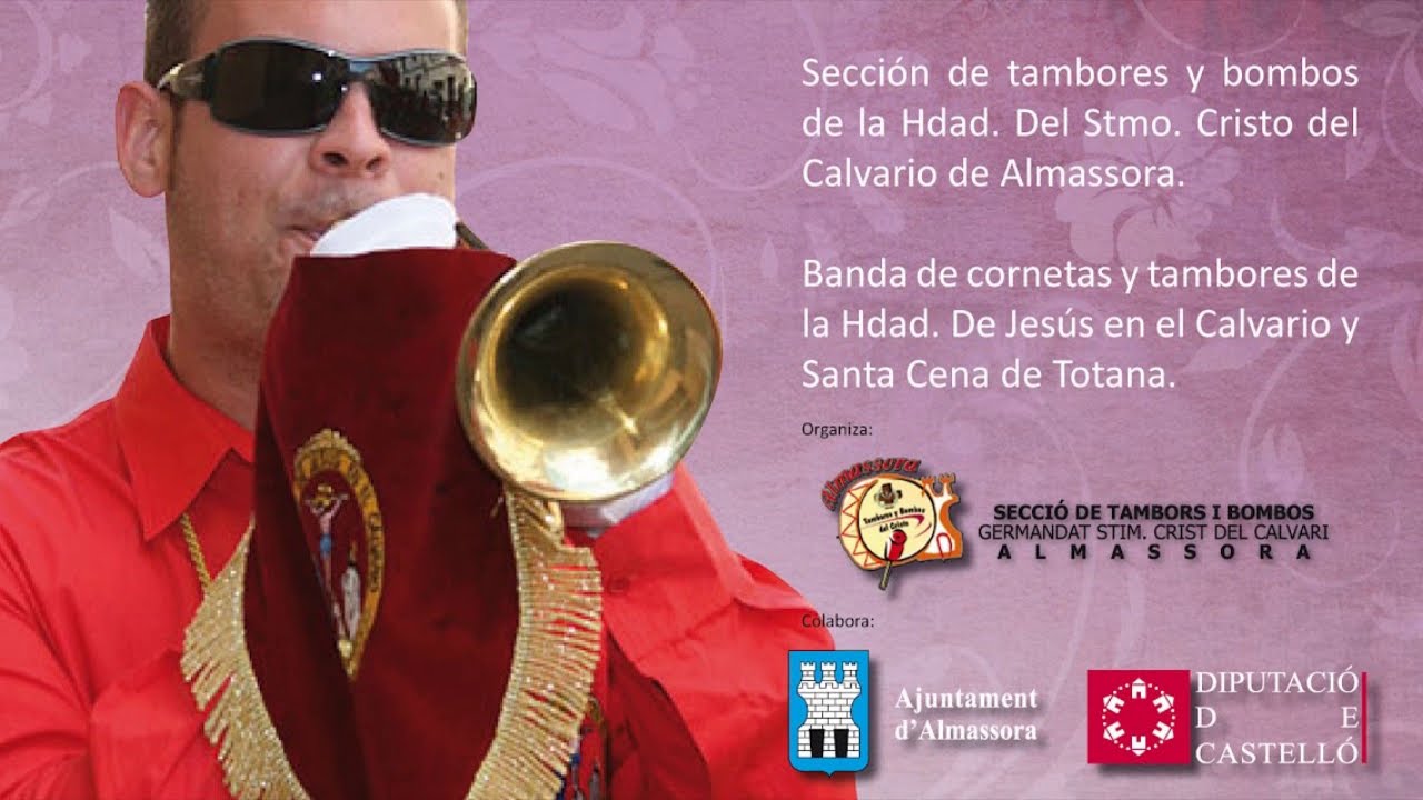 Tambors de Passió Almassora  y la Hdad Jesús en el Calvario de Totana en SONIDOS DE PASION 2012