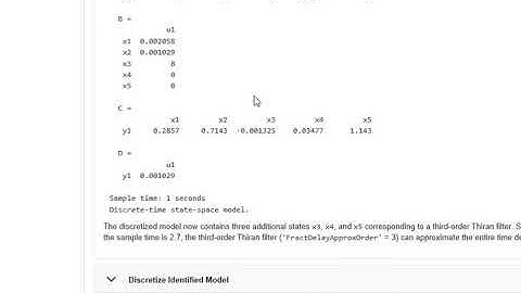Conversion from continous to discrete - Tustin Transformation