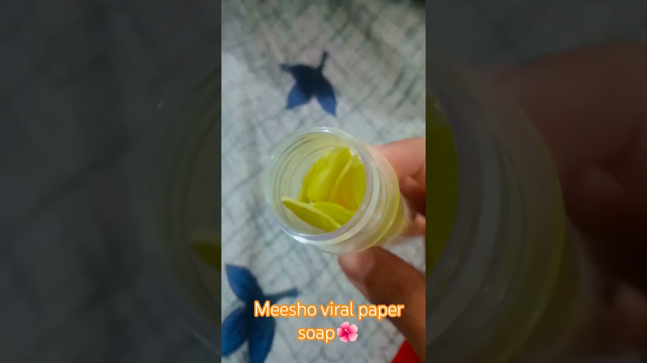 meesho🌺cute viral paper soap💛yellow colr 🌸