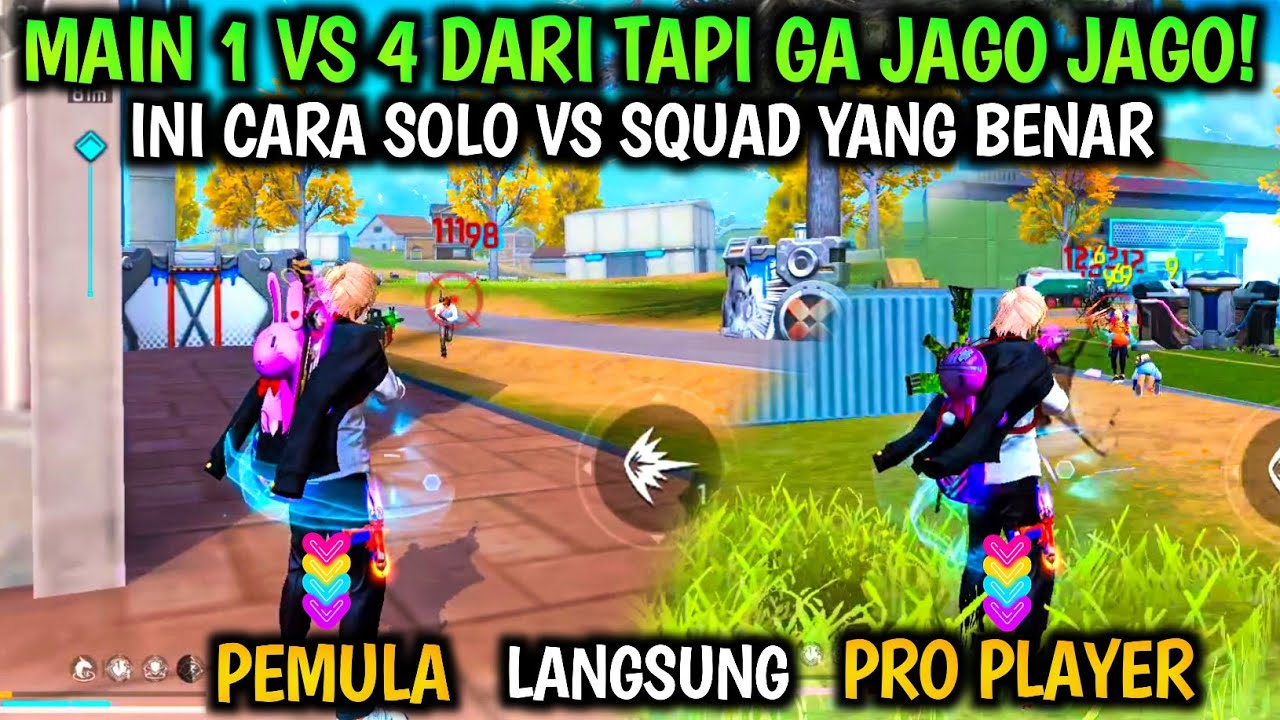 NOOB⏩PRO 🔥 CARA MELATIH SKILL INDIVIDU BERMAIN SOLO VS SQUAD ❗ PRO PLAYER PAKE TIPS & TRIK INI