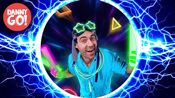 "Glow in the Dark Shapes Dance!" 🟩 🟣 ⚡️HYPERSPEED REMIX⚡️/// Danny Go! Songs for Kids