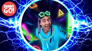 "Glow in the Dark Shapes Dance!" 🟩 🟣 ⚡️HYPERSPEED REMIX⚡️/// Danny Go! Songs for Kids