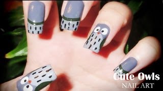 Cute Owls nail art YouTube