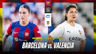 Barcelona va. Valencia | Liga F 2023-2024 Matchday 1 Full Match