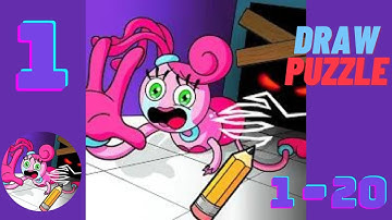 Draw Puzzle: Draw One Part - Eraser Mode - All Levels  1 - 20 Android Gameplay Walkthrough 🕹