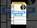 Interview Mistakes To Avoid #interview #jobs #trendingshorts