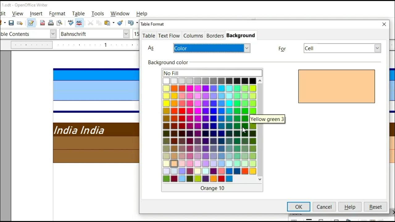 Standard 9 Chapter 11 Tables and Mail Merge Tables OpenOffice