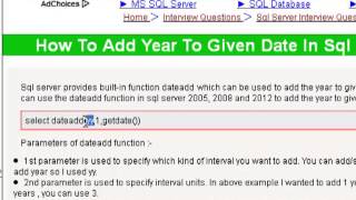 How to add year to given date in sql server