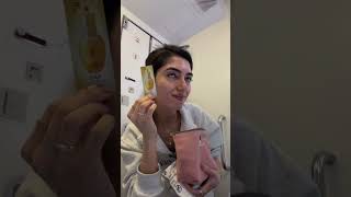Airplane skincare routine ✨ #airplane #traveldiaries #koreatravel
