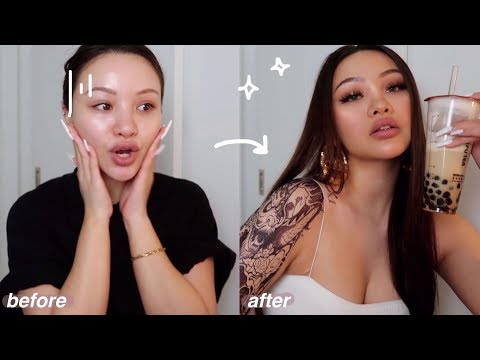 The Ultimate ABG Transformation ✨Asian Baby Girl Makeup + Tats + Boba