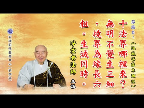 《地藏菩萨本愿经》十法界哪里来？无明不觉生三细，境界为缘长六粗。生灭同时。