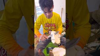 Perfect Handsome Thai Men Cutting Durian - Fruits Cutting Skill