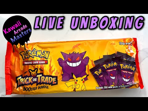 pokemon trick or trade booster bundle 120 pack 120 Costco Halloween Pokemon Trading Card Packs LIVE Unboxing