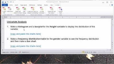 R Commander - Univariate Analysis