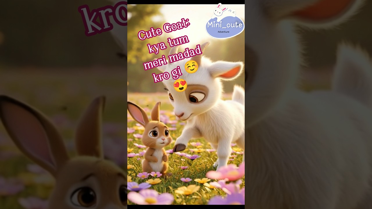 🐰🐐 Cute Bunny & Goat Highlight | Full Sweet Story Coming Soon ✨