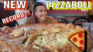 CATTY CORNER MASSIVE PIZZA BOLI CHALLENGE | RECORD ATTEMPT | Molly Schuyler | Mom Vs Food