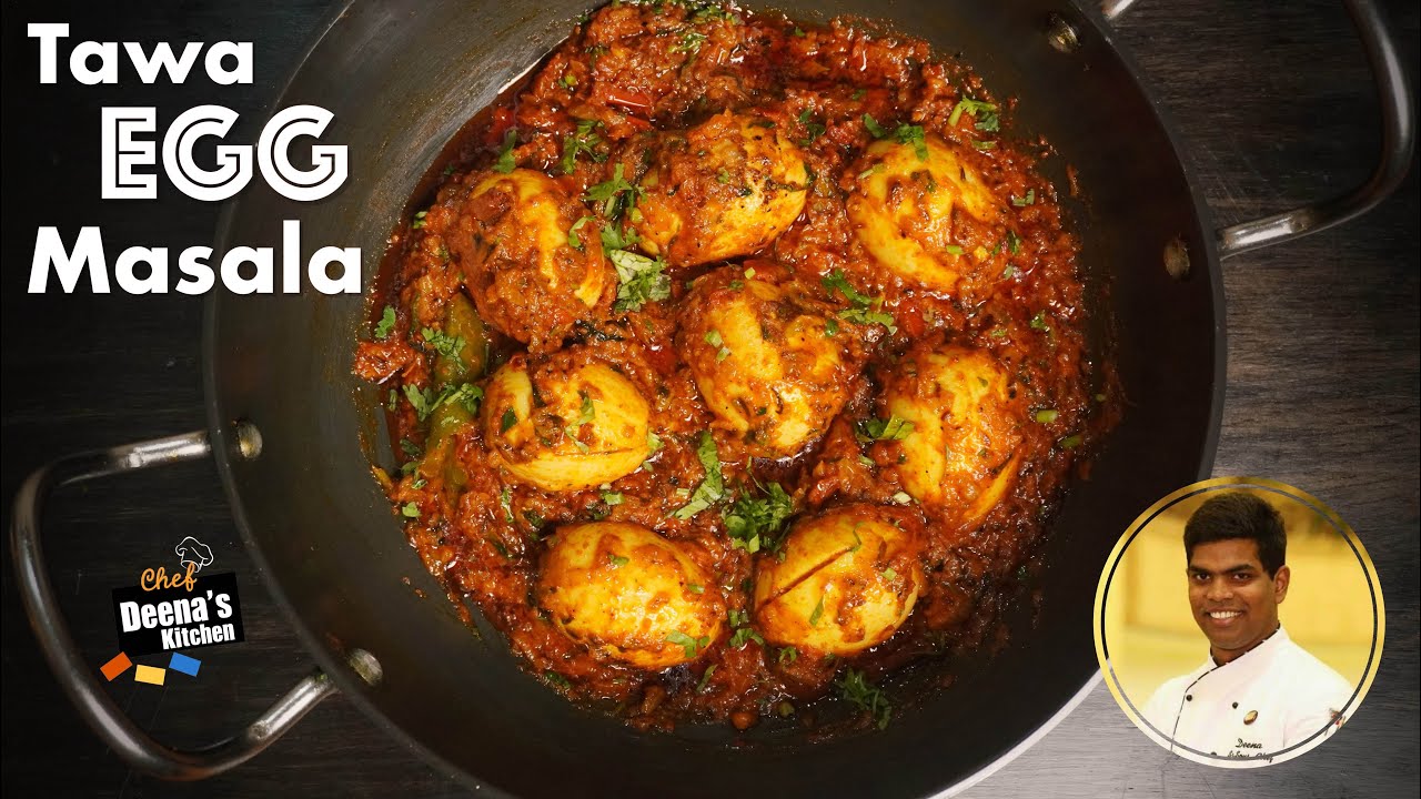 Egg Tawa Masala Recipe in Tamil How to Make Egg Tawa Masala CDK 524 Chef Deena's Kitchen