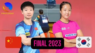 Match 1 | Final | China vs Korea | Sun Yingsha vs Shin Yubin