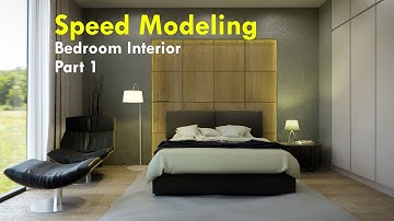 Sketchup Tutorials Interior Design (Bedroom) - Part 1| Speed Modeling Sketchup Vray
