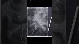 how to draw Thunderstorm lightning⚡#art #charcoal #youtubeshorts #drawing
