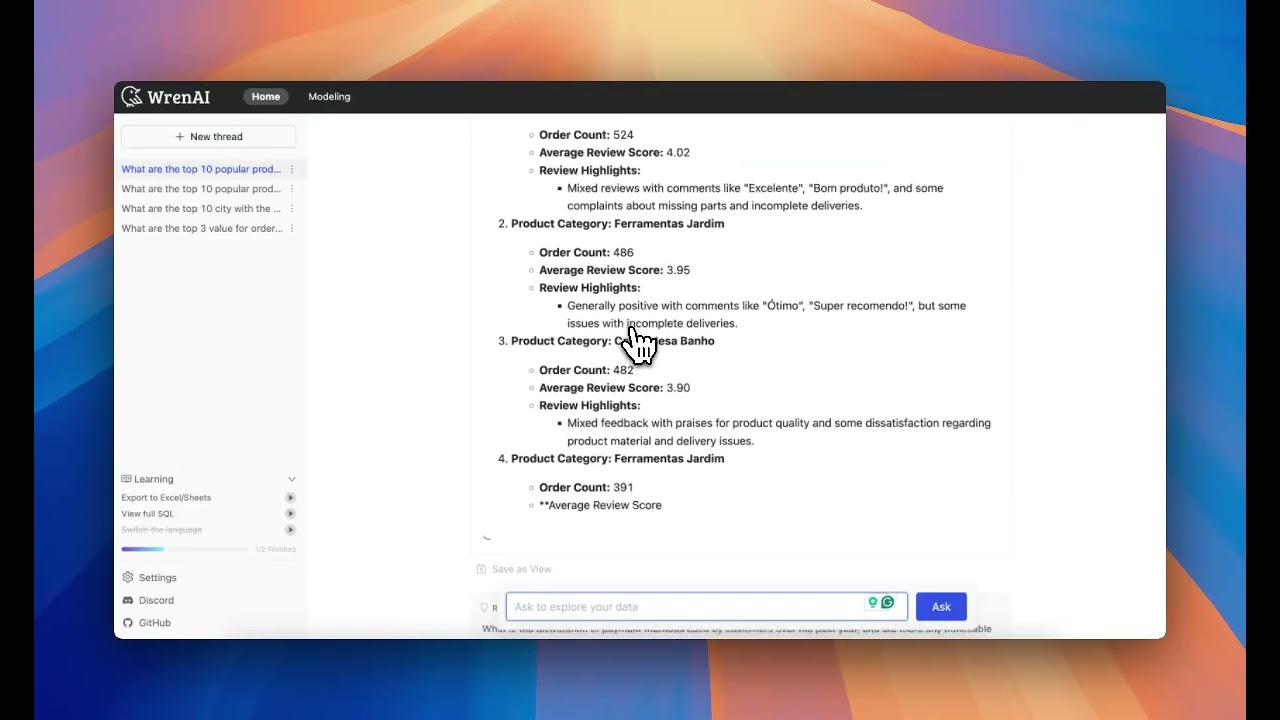 Wren AI Feature Intro: AI-Generated Summarized Answers