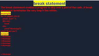 Break statement in python #code #viral #viralvideo #india #python #real #coding #fastcoder #indian