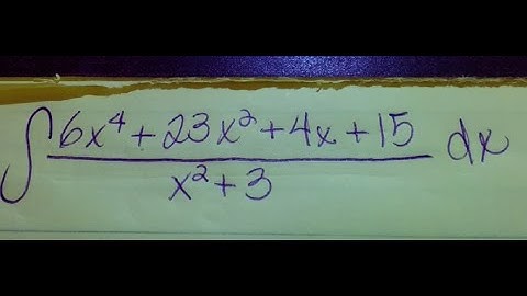 Integration using long division & U-substitution