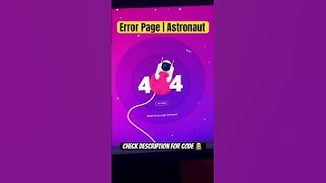 Astronaut | Error 404 #tutorials #codepen #isrochairman #shorts