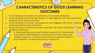 LEARNING OUTCOMES: SOURCES AND CHARACTERS