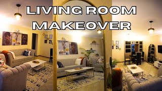 small living room makeover on a budget//rental friendly//@missmariie