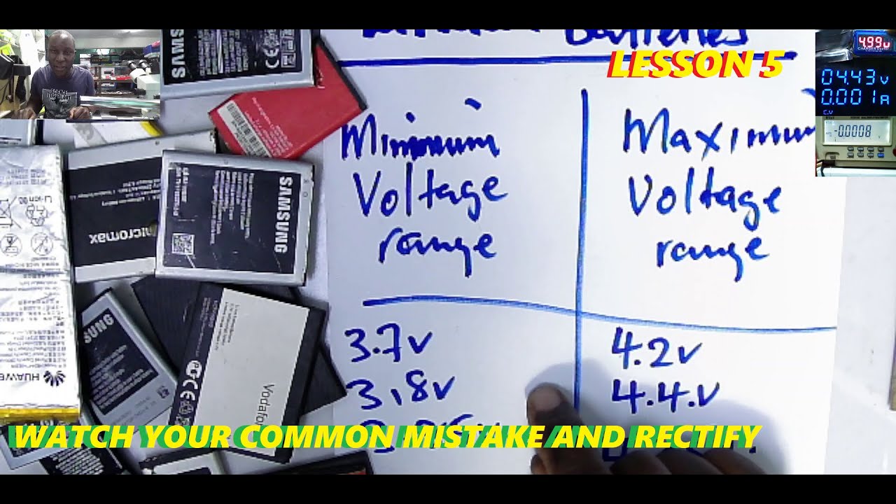 Cellphone Batteries Rated Voltages Ranges/Checking/Charging/Testing. The Current Basis Rule!!