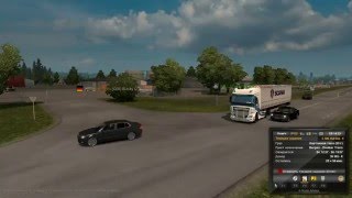 Euro truck simulator 2 (MP) Неадекватные дети блокируют дорогу и таранят.