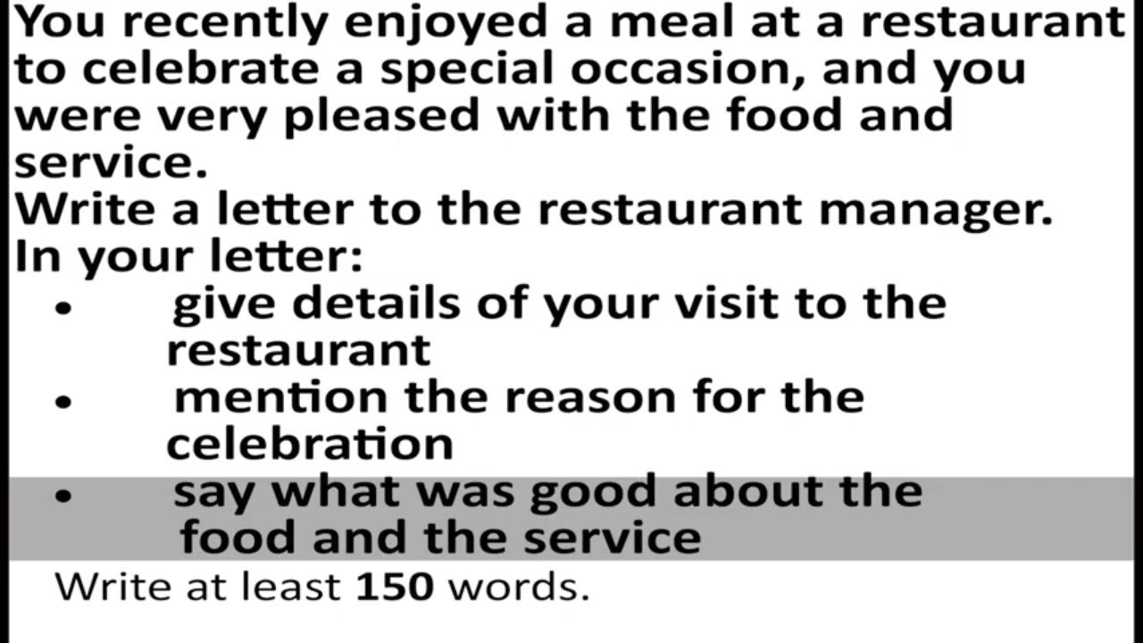 IELTS General Training Task 1 Letter - Sample Answer - YouTube