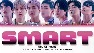 BTS (방탄소년단) - 'Smart' Lyrics (Color Coded Lyrics) | BTS AI COVER Resimi