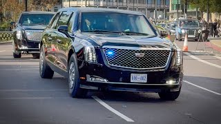 Joe Biden's Presidential Convoy and Royal Family driving through London!